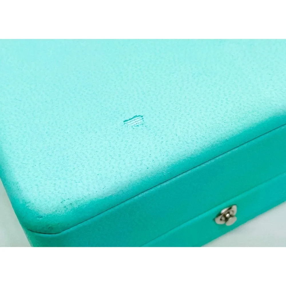 Tiffany & Co. Blue Leather Necklace & Earrings Holder Case Display Box